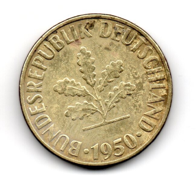 Germany 1950, Bundesrepublik Deutschland, 10 pfennig J, 4