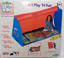PLAYHUT Sesame Street Elmo's World 5-in-1 Play 'N Fun Tent Sleeping Bag Playmat