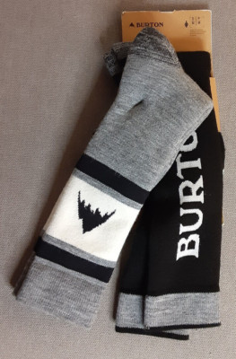   Burton Weekend Midweight Women Small/Med Snowboard Socks 2-Pack Black & Gray