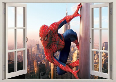 Autocollant Mural Spiderman 3D – Déco Super-héros Pour Chambre, Amovible