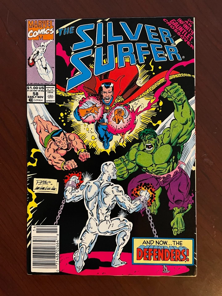 (lote de 3 cómics) Silver Surfer #26 #58 y #60 (Marvel 1989-91) Hulk Edad de Cobre Foto 4 de 4