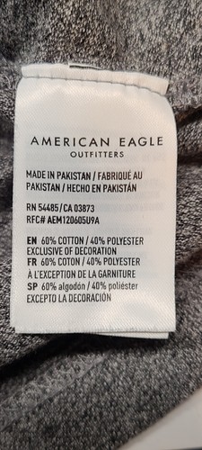 American Eagle Mens Polo Shirt Medium Gray Short Sleeve Standard Fit Casual - Picture 7 of 8