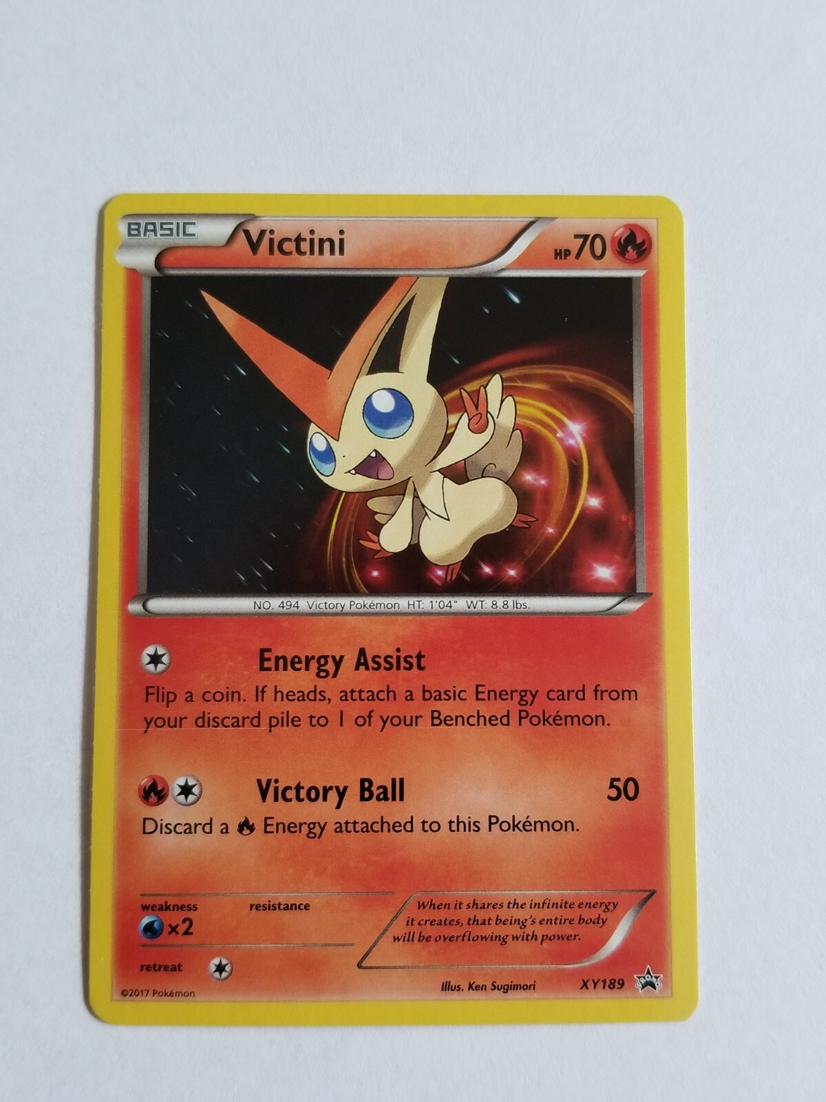 VICTINI XY189 Cosmos Holofoil Promo Mythical Collection Pokemon Card Near Mint