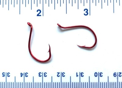 1000 Danielson HCBOR Red Chrome Octopus Fish Fishing Hooks size 2 - 1000 hooks