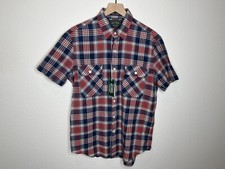 Polo Country Ralph Lauren Mens Red Plaid Indian Madras Button Shirt Medium NWT