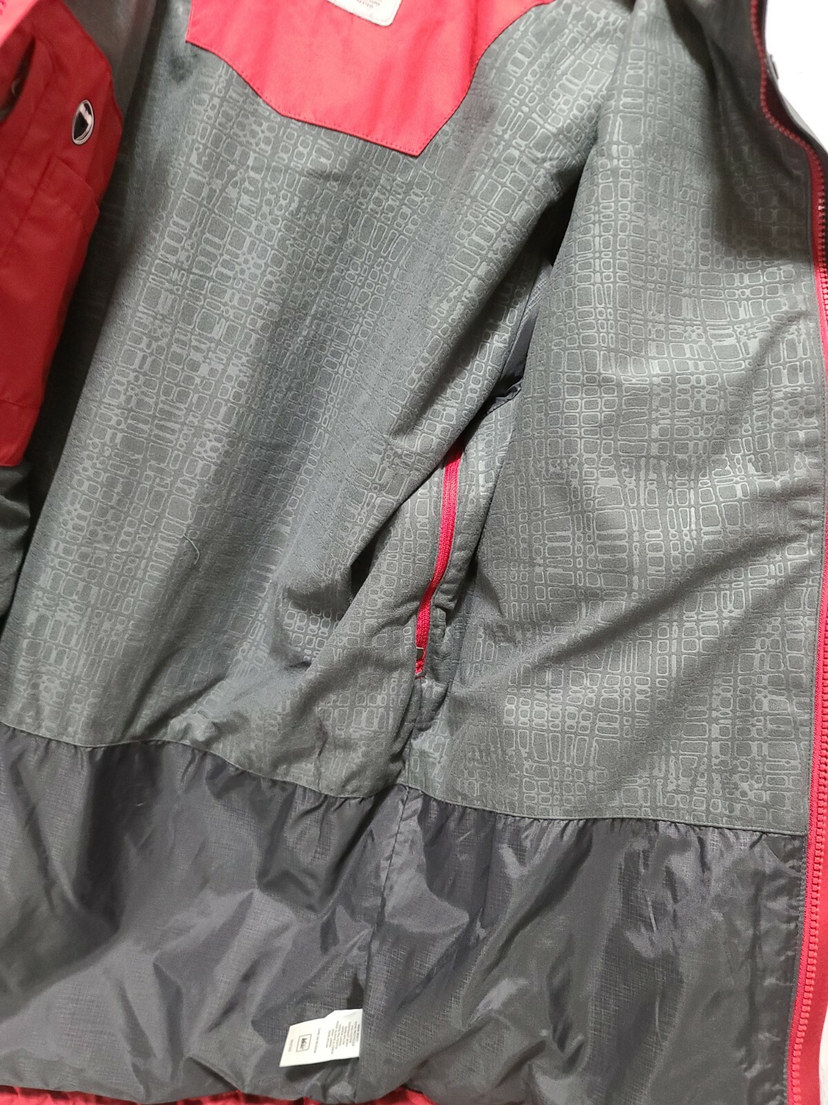 REI Elements E1 Men's Red Small Gray Rain Jacket … - image 11