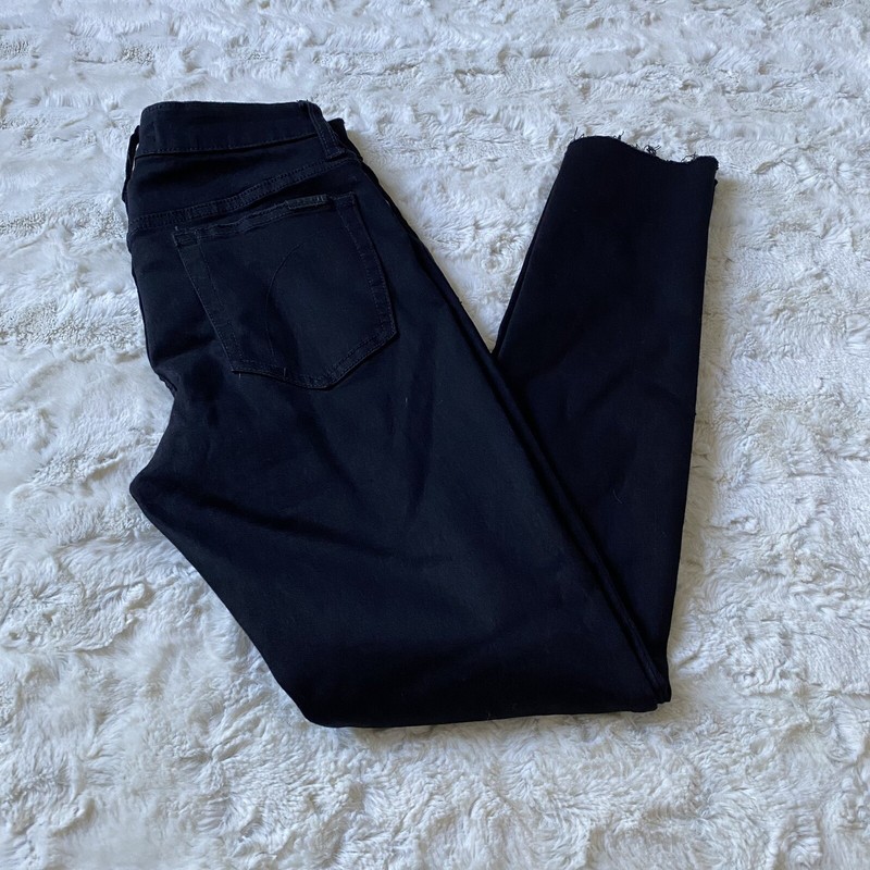 Joe's Jeans Women's Size 27 Black Distressed The Icon Mid Rise Skinny Ankle Jean