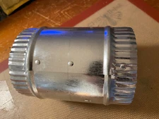 RIVETED GALVANIZED STEEL DUCT CONNECTOR 4”D x 6”L  MASTER FLOW FC4 CRIMPED ENDS