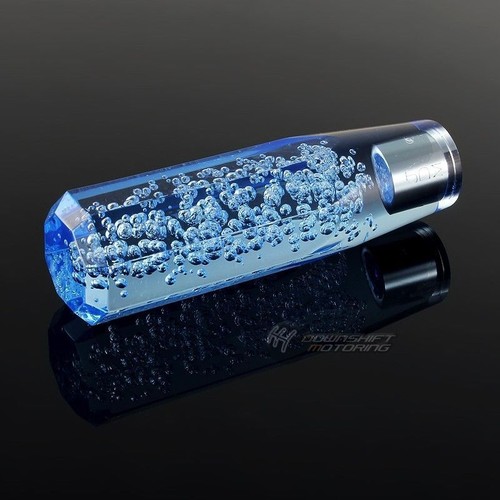 JDM Universal Octagon Crystal VIP Manual MT Bubble Shifter Shift Knob 150mm BLUE - Foto 4 di 6