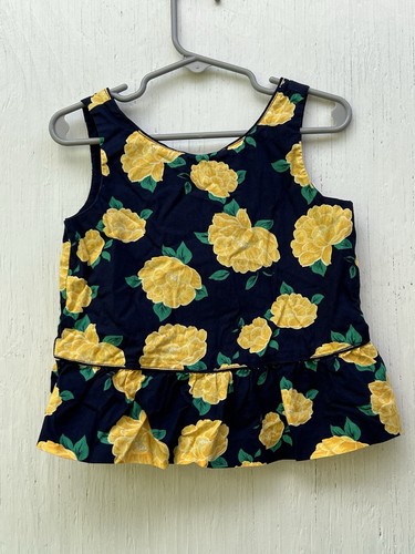 Jenie And Jack Life’s Girls Top Flora Sleeveless Buttons Size 3 - Picture 3 of 7
