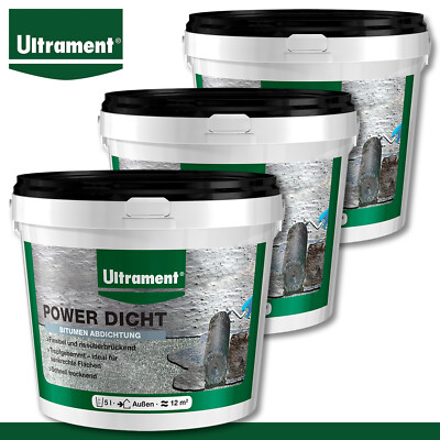 Ultrament 3 x 5 l Power Dicht Universalabdichtung Gebrauchsfertig Flexibel