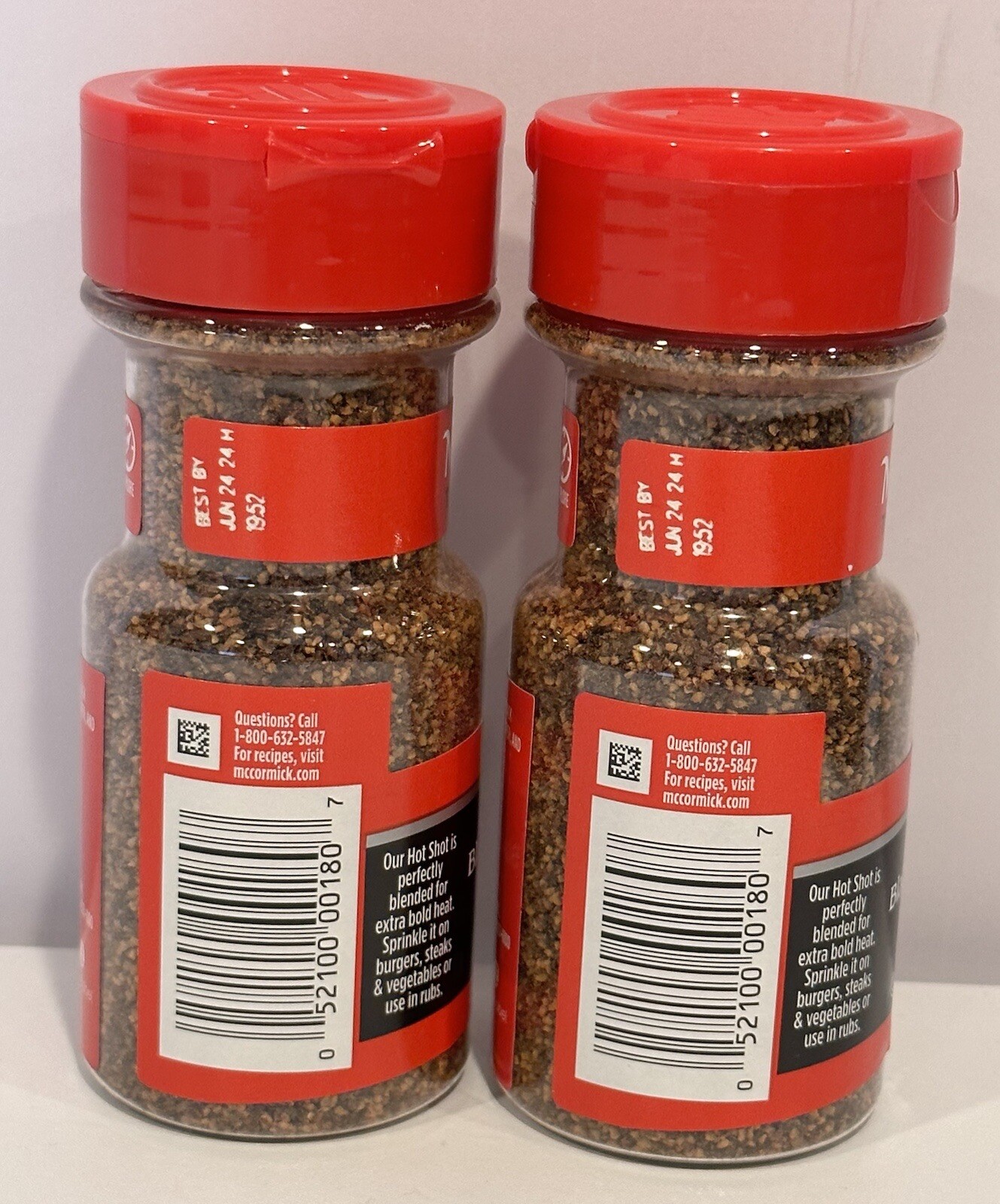 McCormick Hot Shot! Black & Red Pepper Seasoning (2) BBD June 2024 NEW