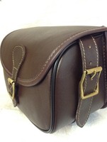 Leather Cartridge Bag Beautiful Design With Hinged Lid+ Brass Buckles. Nsch Leather Cartridge Bag Beautiful Design With Hinged Lid+ Brass Buckles. Nsch