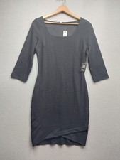 NWT Express Dress Womens Medium Black 3/4 Sleeve Boat Neck **New With Tag**