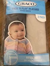 Graco Pack N Play Playard Fitted Sheet Set Pack Gray NWT