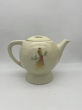 Hall China Co. Birds of Paradise “Orb” Teapot / Coffee pot Dripolator USA 1960s