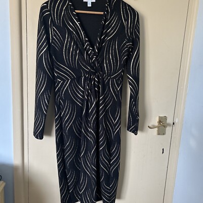 Blue Vanilla Black And Gold Dress Size Uk 10 Party Deco Flattering | eBay UK Blue Vanilla Black And Gold Dress Size Uk 10 Party Deco Flattering | eBay UK