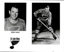 PF10 Original Photo TERRY CRISP 1967-72 ST LOUIS BLUES CENTER CLASSIC NHL HOCKEY