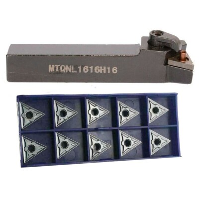 MTQNL1616H16 16mm CNC Turning Tool Holder +10Pcs TNMG160404 NN Turning Inserts