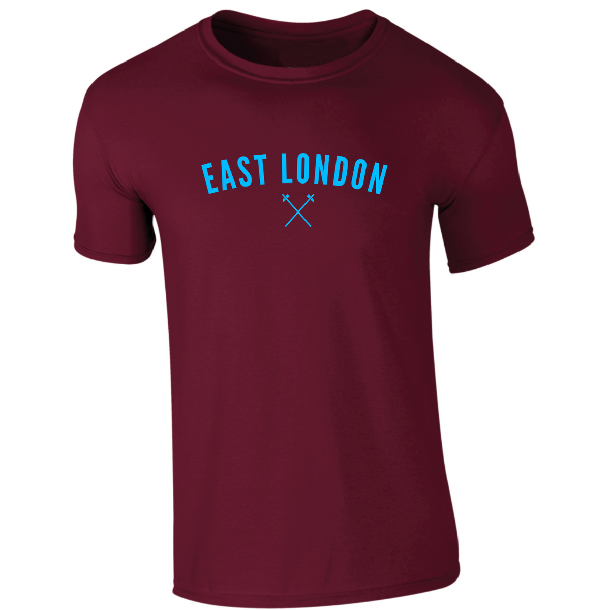 East London t shirt Crossed Hammers Style Irons West Ham Claret White Navy  23/24