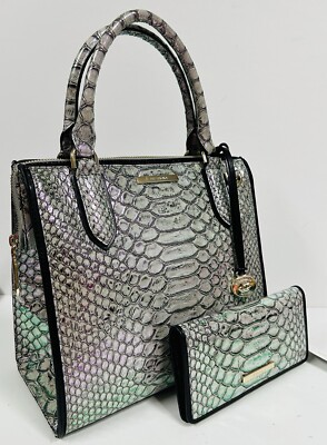 BRAHMIN NWT MULBERRY POTION CIMORENE SATCHEL & ADY WALLET