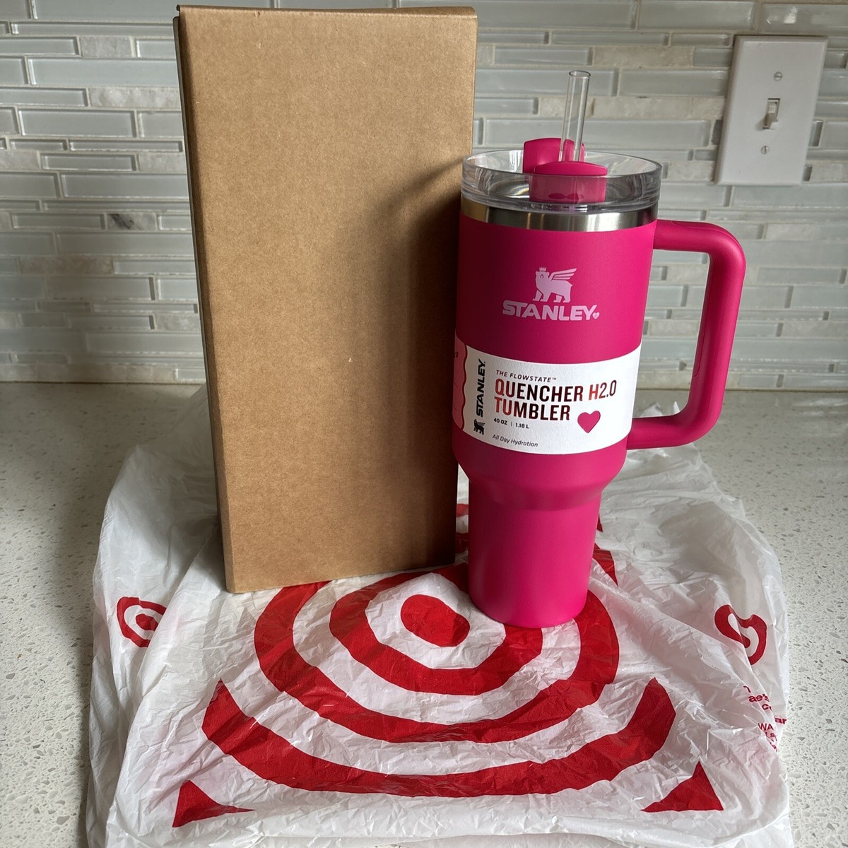 2024 STANLEY Cosmo Pink Target Valentines Day 40oz Tumbler 100