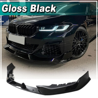 For BMW G30 530i 540i M550i M Sport LCI 2021-23 Glossy Black Front Lip Splitter
