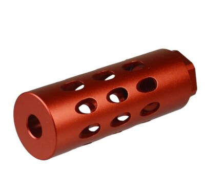 Aluminum Red Color Muzzle Brake Compensator 5/8x24 TPI Thread For 9mm