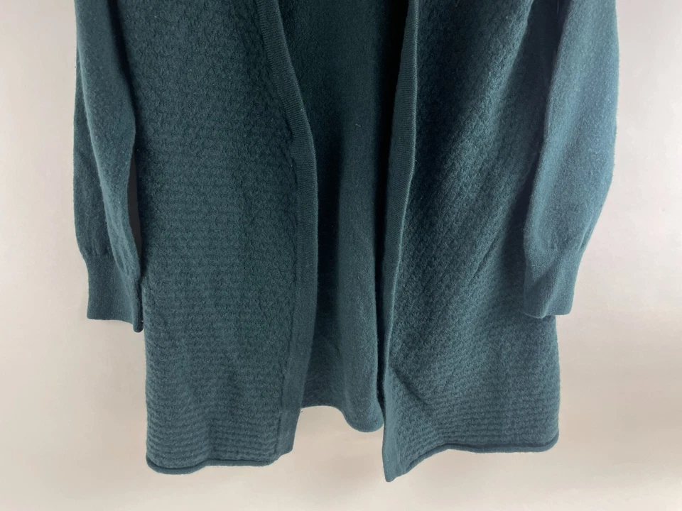 Carole Little Sweater 女式 M 码绿色羊毛腰带开衫长袖 — 第 4/4 张图片