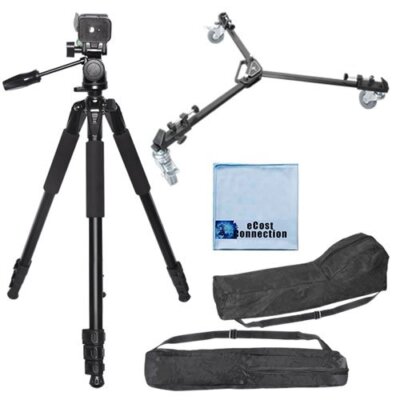 80 Inch Camcorder Tripod + Dolly for Nikon D300 D300S D3000 D3100 D3200