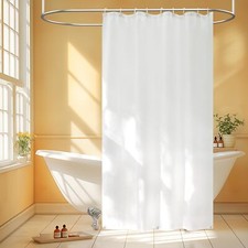 Waterproof Fabric Stall Shower Curtain Liner with 3 Large Magnets 54 x 78 inc...