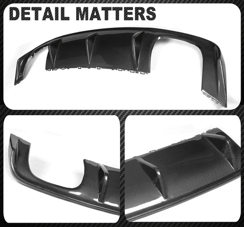 Carbon Heckdiffusor Heckansatz Diffusor Ansatz Passt für Audi A3 8V S3 2013-2016 - Picture 10 of 10