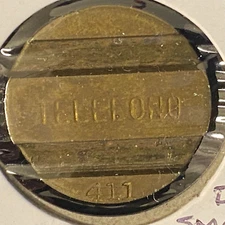Telefono Public Telephone Token Argentina ENTel c1948-90  Brass 21mm 4.2g #411