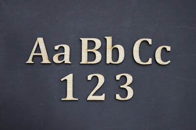 Any Size Wood Letters & Numbers Laser Cut Wood Letters Arial Cambria Comic Sans