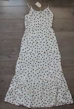 Beyond Words long polka dot dress, M, NEW!