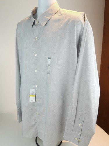 NWT Van Heusen Studio Slim Fit Men's Cotton Blend Striped Dress Shirt Size XXL - Picture 4 of 12