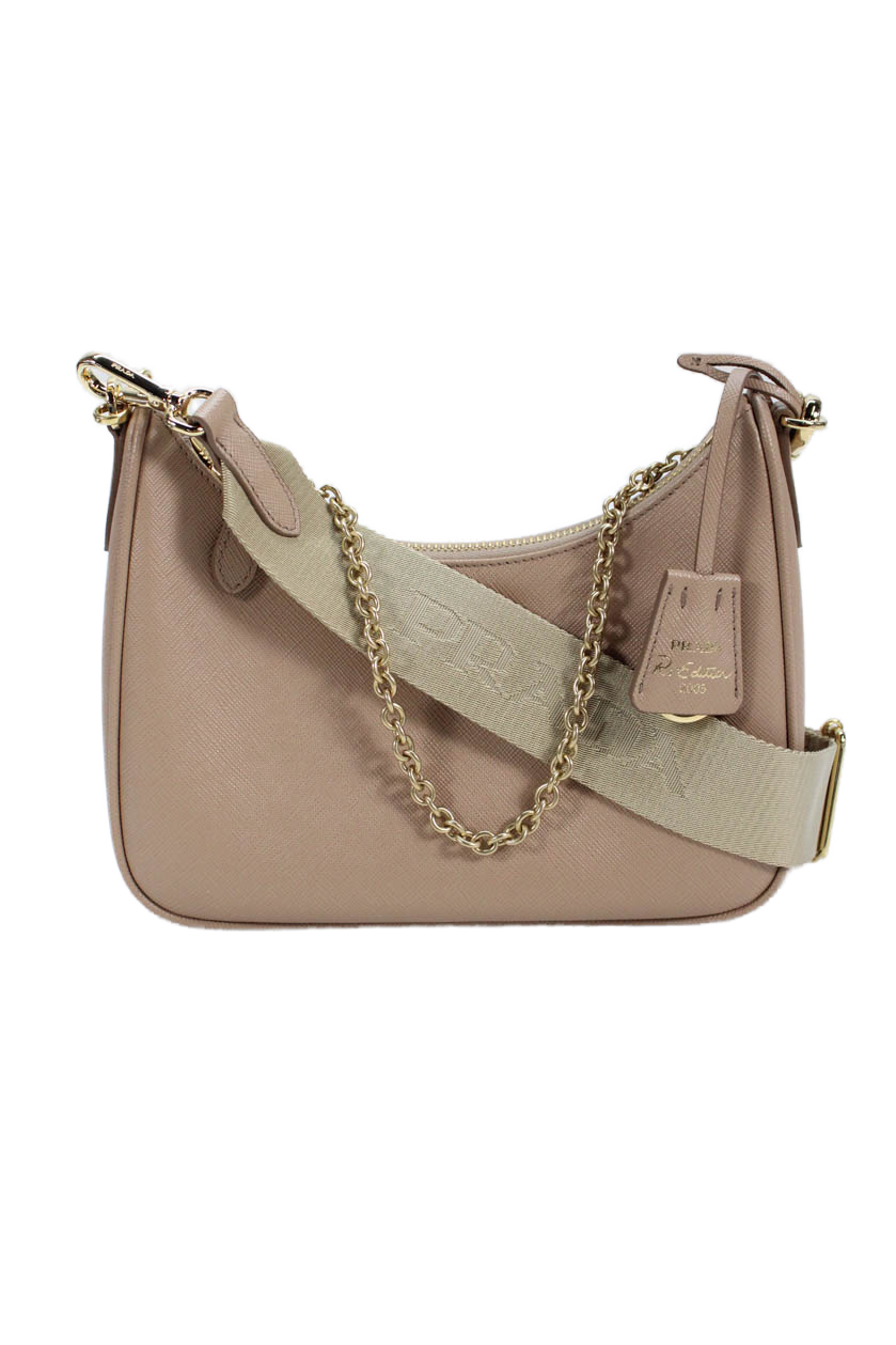 Prada Re-Edition 2005 Saffiano Leather Shoulder Bag in Brown