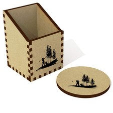 'Golfer Taking a Swing' Desk Tidy / Pencil Holder (DT00113172)