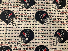 Houston Texans Football Cotton Fabric NFL ONE YARD 15" -58" Wide 51"x58" 2002