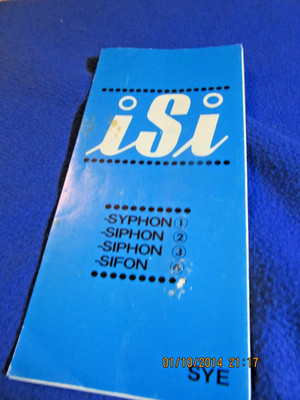 isi syphon instructions 4 Languages English, german, french and ?