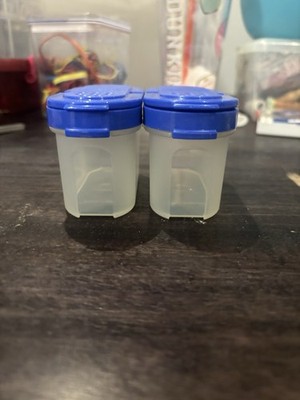 Blue Tupperware Modular Mate Small Spice Shaker Lot Of 2 Container #1843 Used
