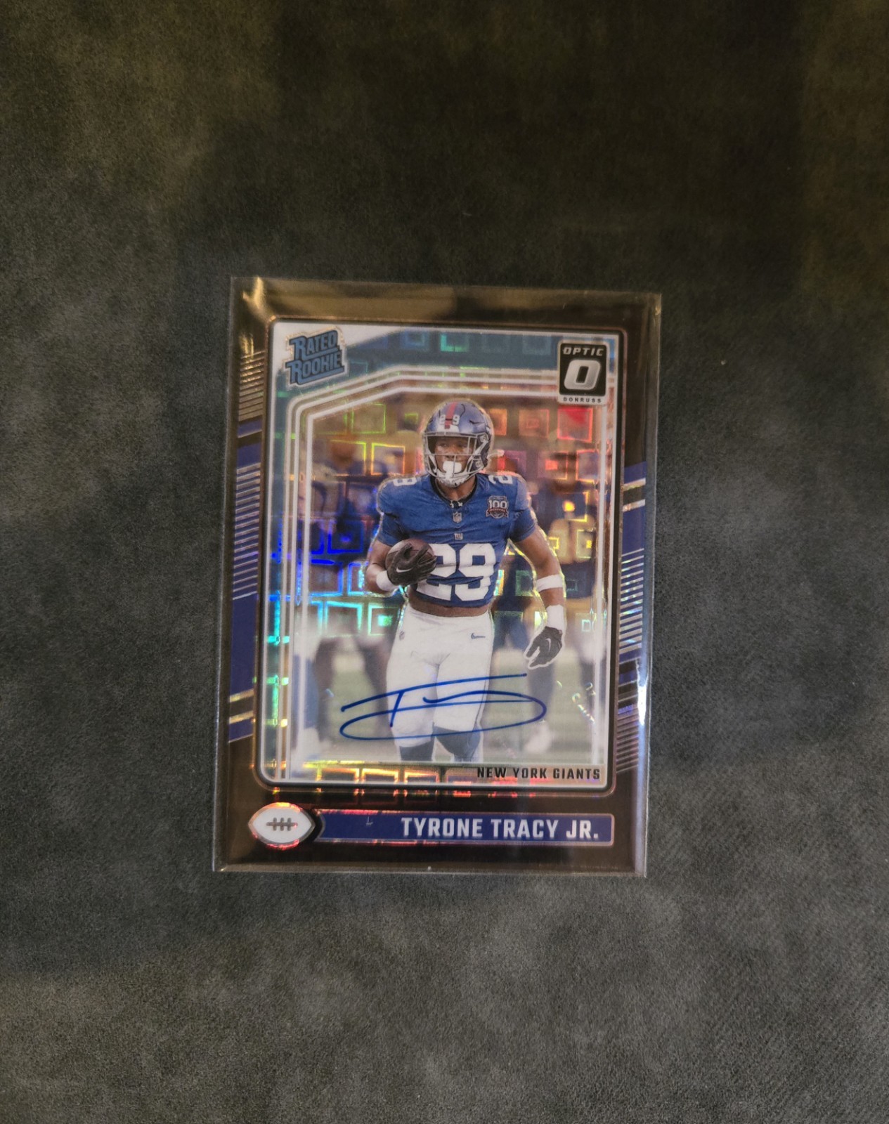 2024 Donruss Optic Tyrone Tracy Jr. Auto Black Pandora Rated Rookie /25 Giants