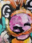 Original Abstract Dog Painting Canvas Neo Expressionist Fine Art Decor 16x12 — photo 5