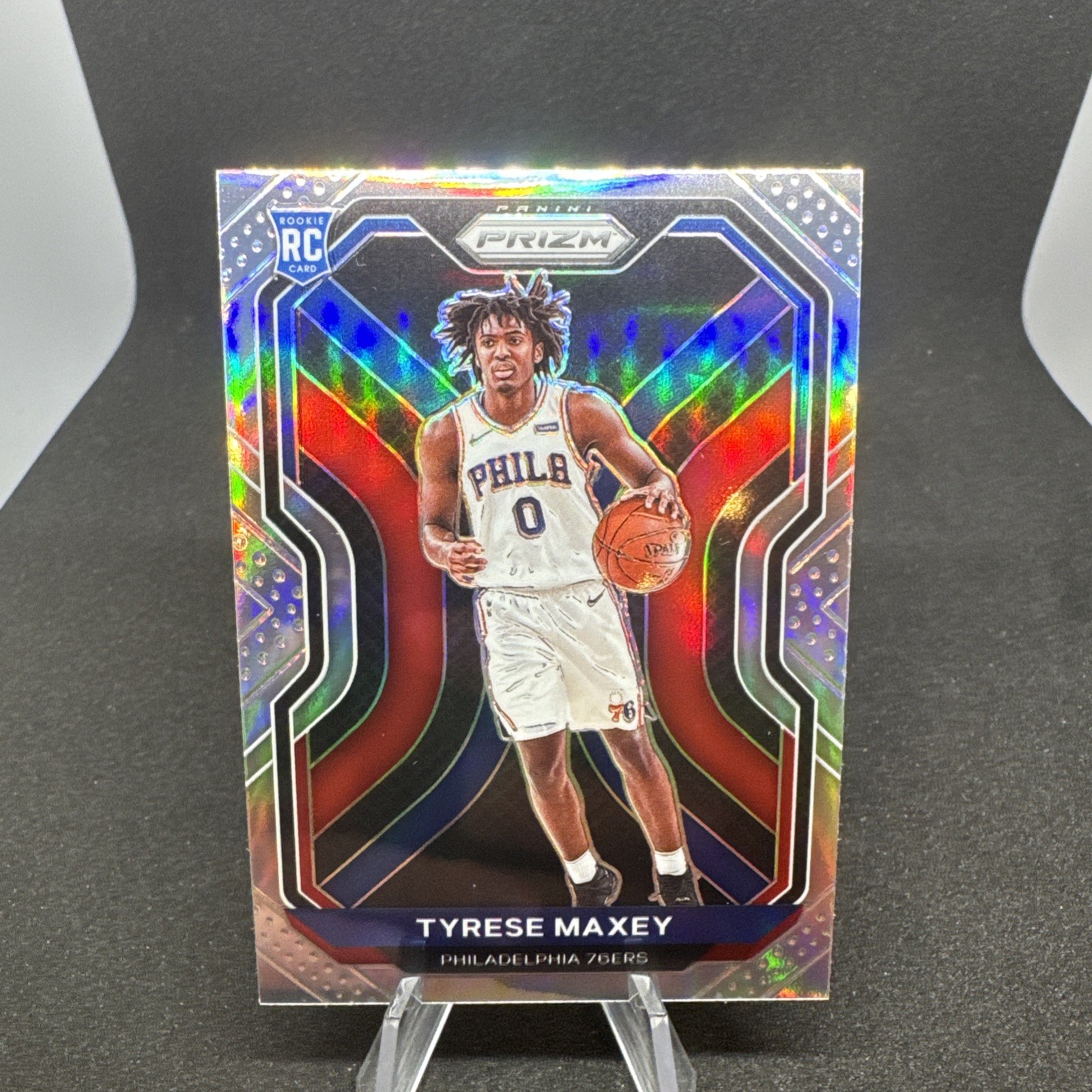 2020-21 Panini Prizm #256 Tyrese Maxey Silver Prizms Philadelphia 76ers