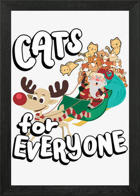Katzen für alle gerahmtes Wandbild Poster Leinwanddruck Bild