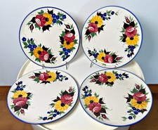 GALVANI PORDENONE QUATTRO PIATTI IN CERAMICA CON DECORO FLOREALE MID CENTURY