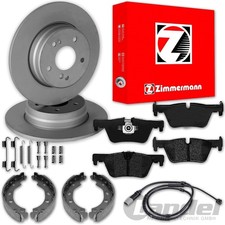 Zimmermann BREMSSCHEIBEN + BELÄGE + HANDBREMSE passend für BMW 1er 2er F20 - F23