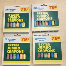 COLLECTIBLE VINTAGE 8 PACK PENWAY EXTRA JUMBO CRAYONS Lot of 4 Brand New