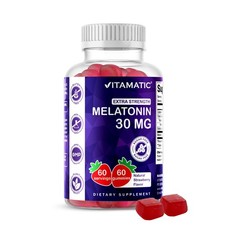 Vitamatic Sugar Free Melatonin 30mg per gummy-60 Servings - 60 Vegetarian Gummy