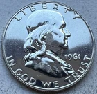 1961 Proof Franklin Half Dollar 90% Silver-INV#8572